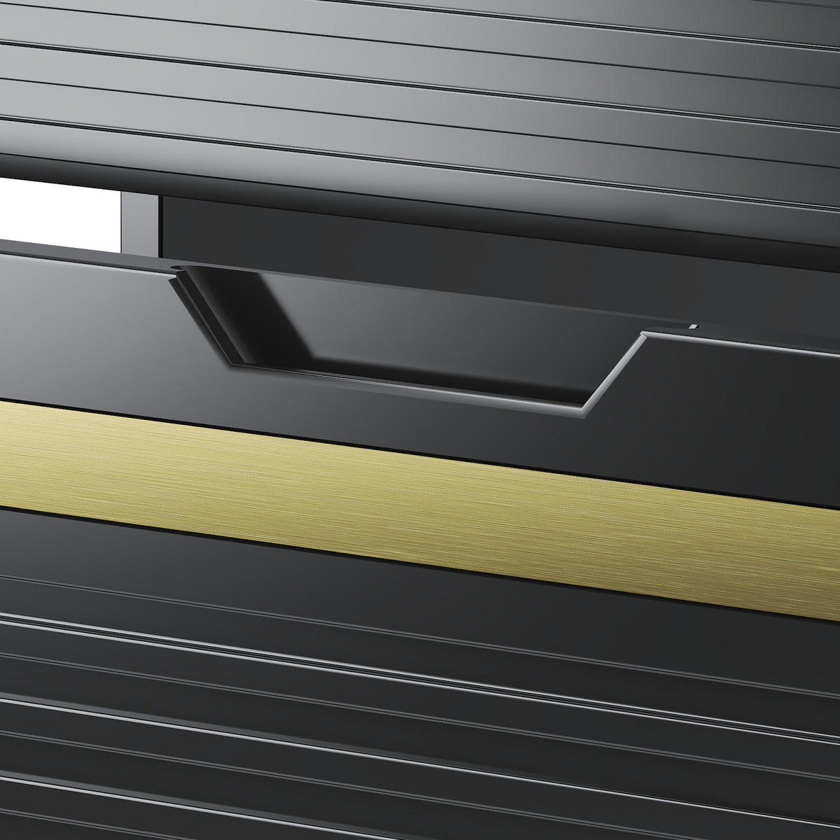 WASCHBECKENUNTERSCHRANK Varo 2 Schubladen Schwarz Matt - 80 x 46 x 52 cm - Schwarz, Holz (80/46/50cm) - Badplaats