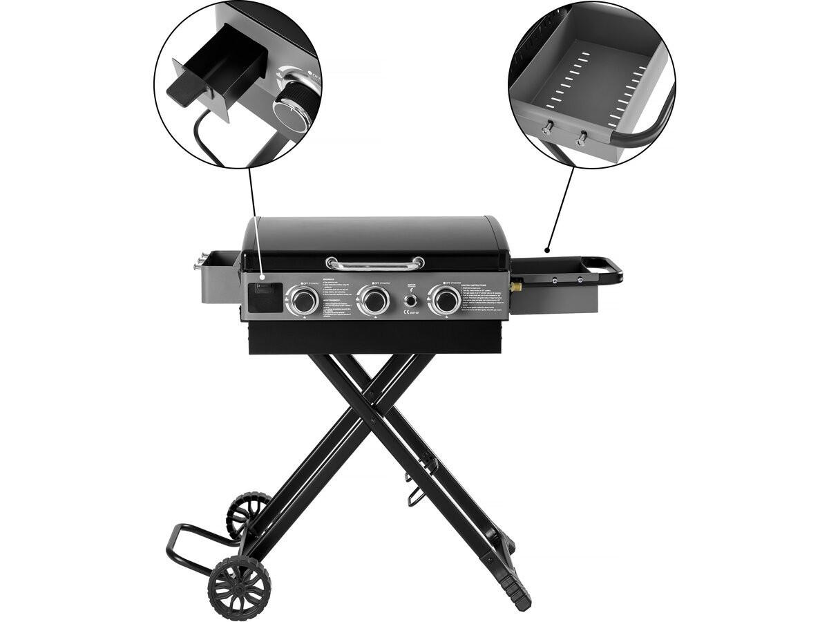 PLANCHA firo Schwarz - Grau, Metall (61/92/109cm) - Habitat Garten