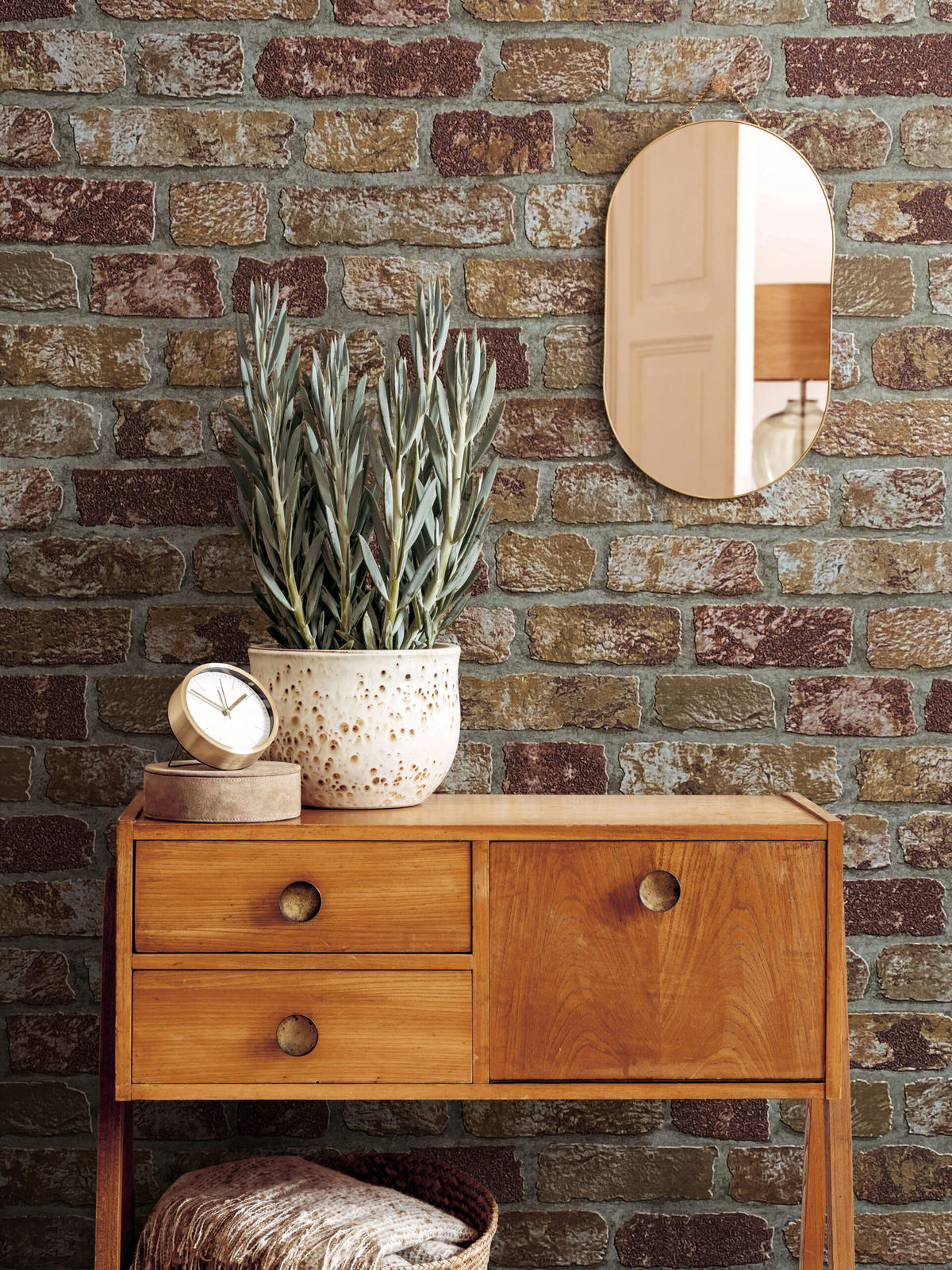 VLIESTAPETE Steinoptik Tapete braun, beige - Beige/Braun, Papier (53/1005cm) - marburg