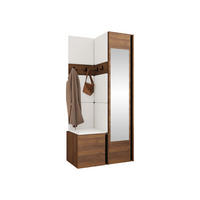 GARDEROBEN-SET Orion XXV - Nussbaumfarben/Weiß, Holzwerkstoff/Kunststoff (82/186/46cm) - MIRJAN24