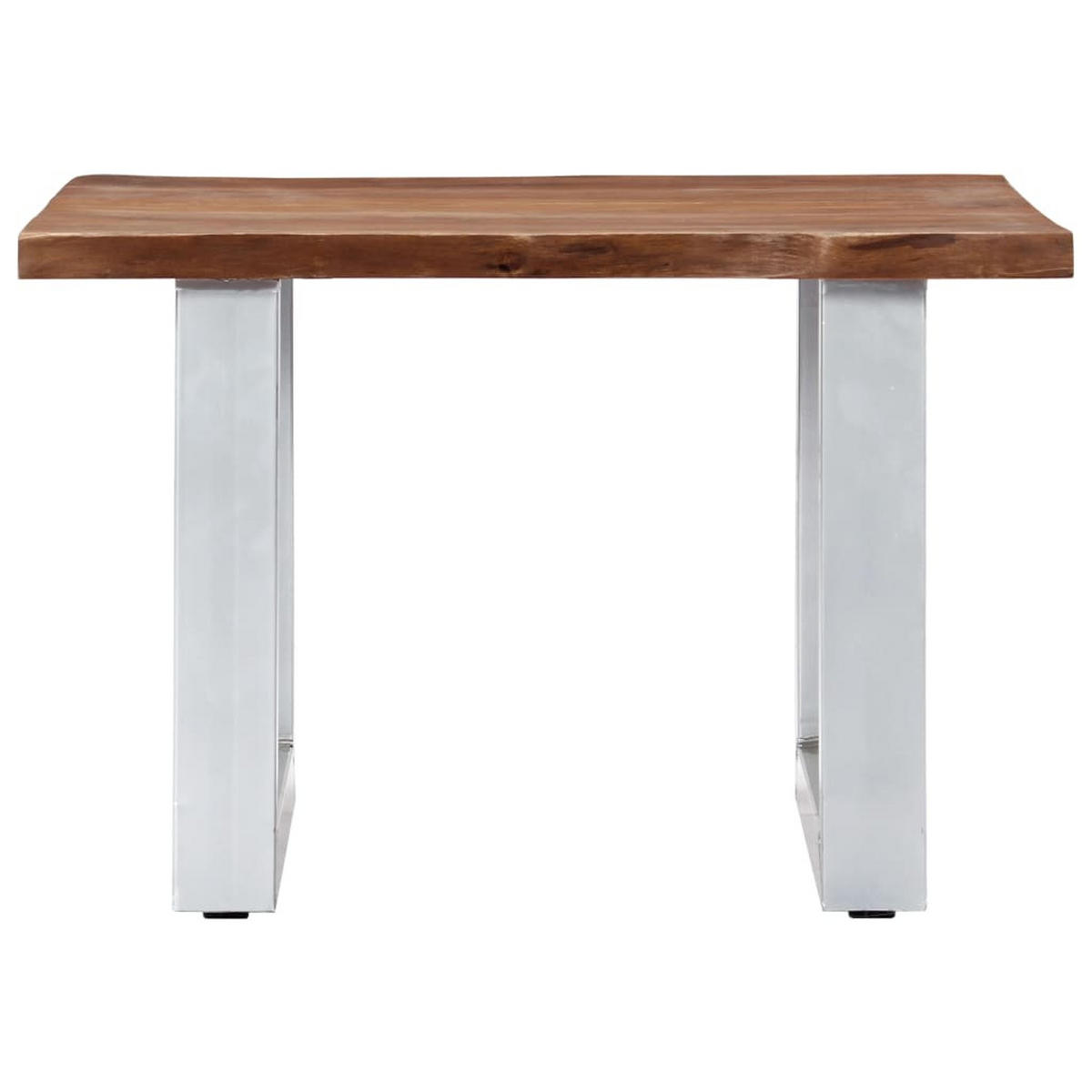 COUCHTISCH mit Naturkanten 60x60x40 cm Massivholz Akazie - Braun, Holz (60/60/40cm) - furnicato