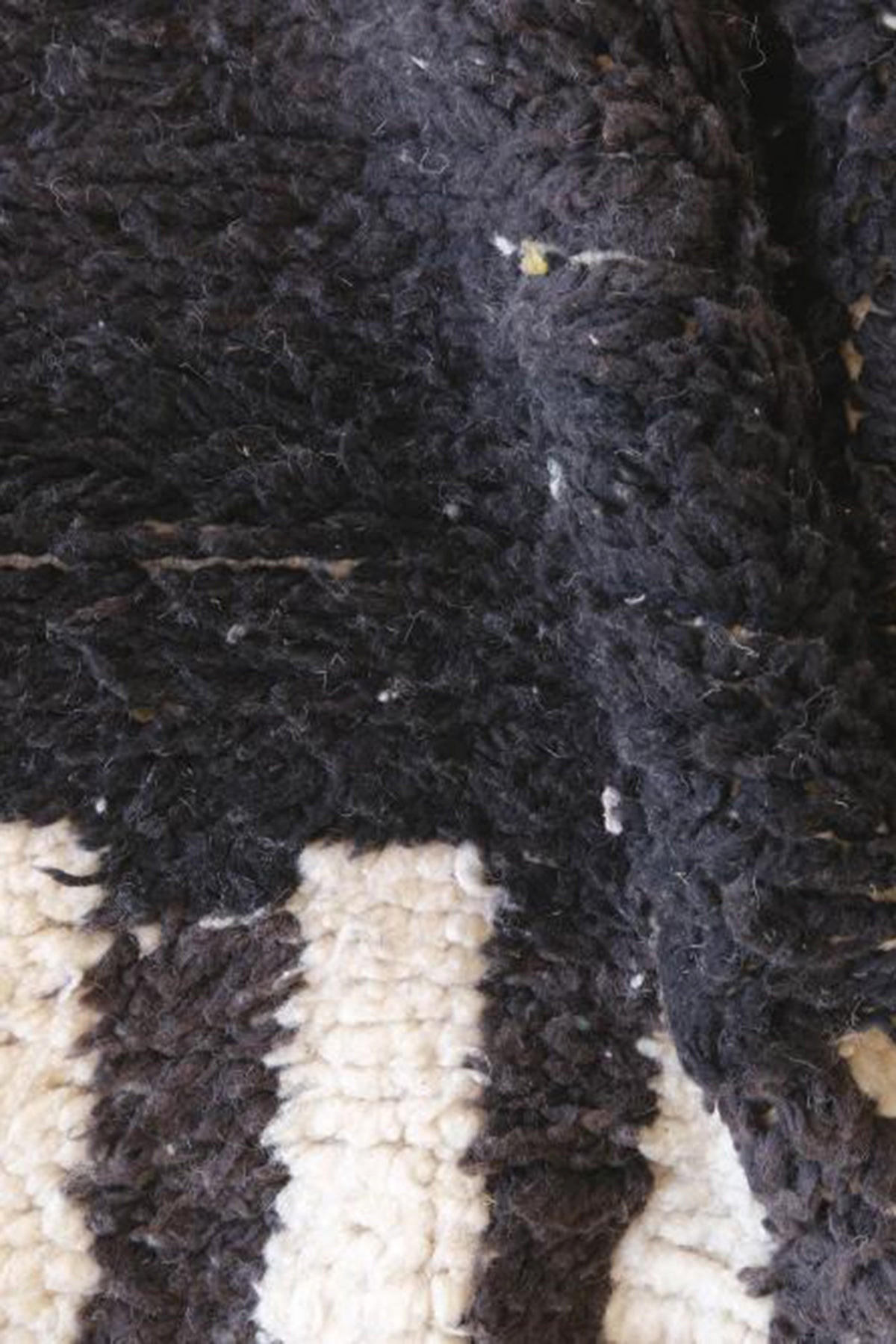 BERBERTEPPICH aus reiner Wolle 167x 250 cm - Schwarz, Naturmaterialien (167/250cm) - AFK Living