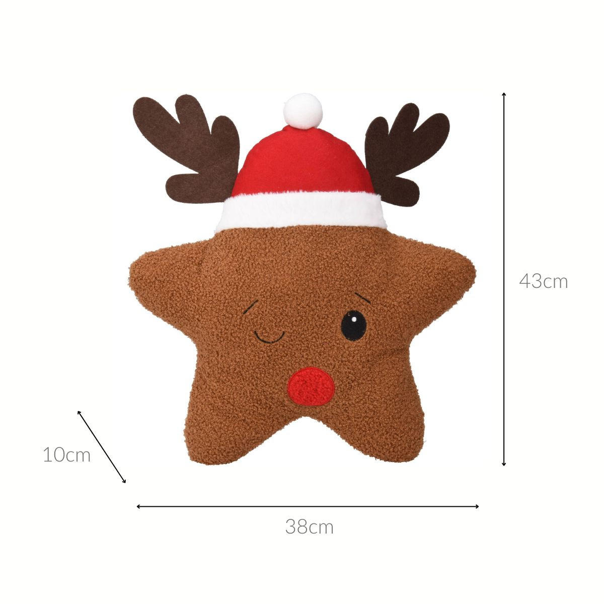 WEIHNACHTSKISSEN Dekorativ 43 cm - Braun, Textil (38cm) - Home Styling Collection
