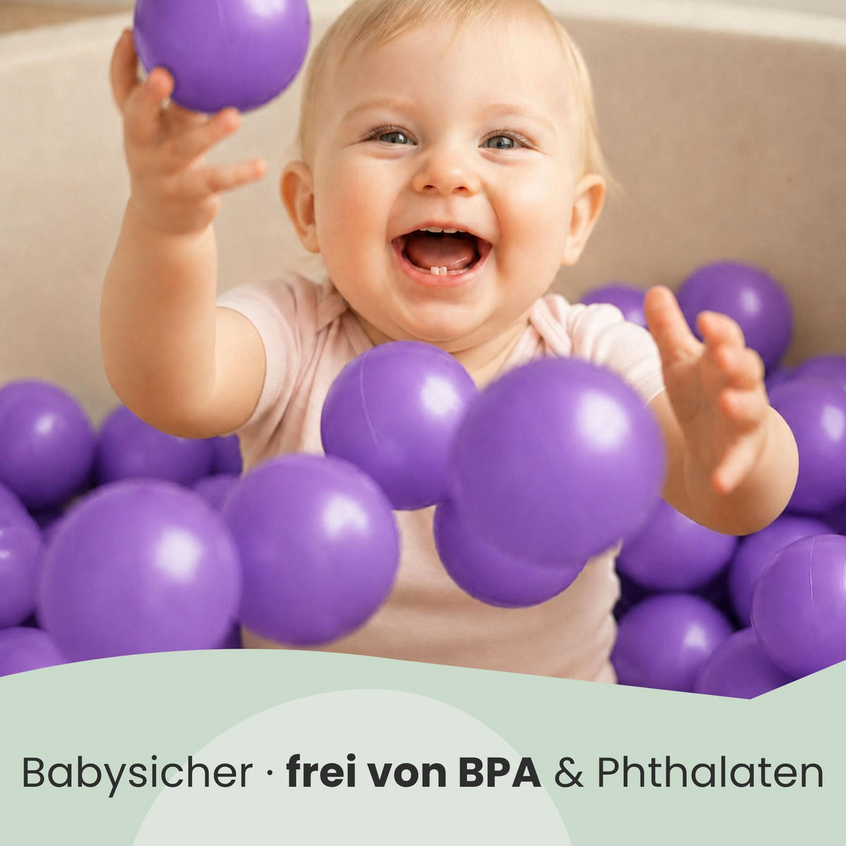 BÄLLEBAD-BÄLLE 50 Stück, Lila, 5.5 cm - Lila, Kunststoff (5.5/5.5/5.5cm) - Littletom