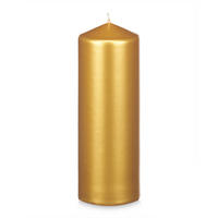 KERZE Zylinder Lunar Ø 7 cm - Goldfarben, Paraffin (7/20/7cm)