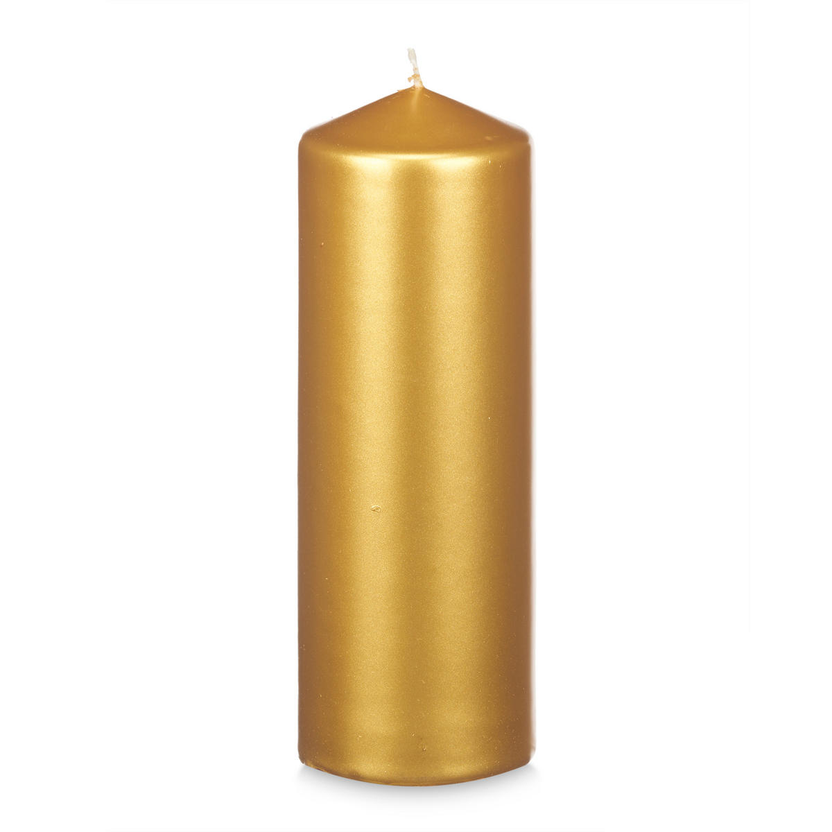 KERZE Zylinder Lunar Ø 7 cm - Goldfarben, Paraffin (7/20/7cm)