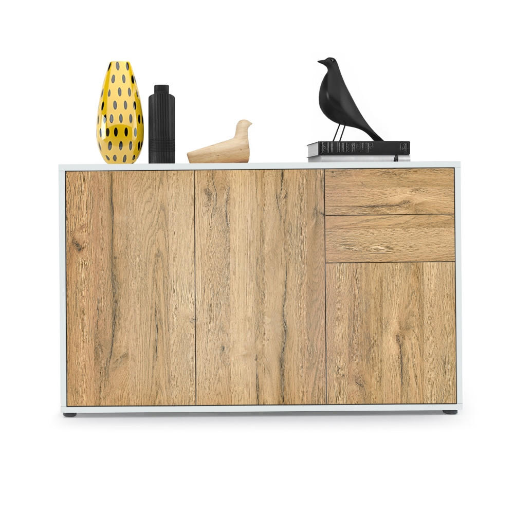 KOMMODE Ben Front in Eiche Nature - Eichefarben, Holzwerkstoff (117/74/36cm) - Vladon