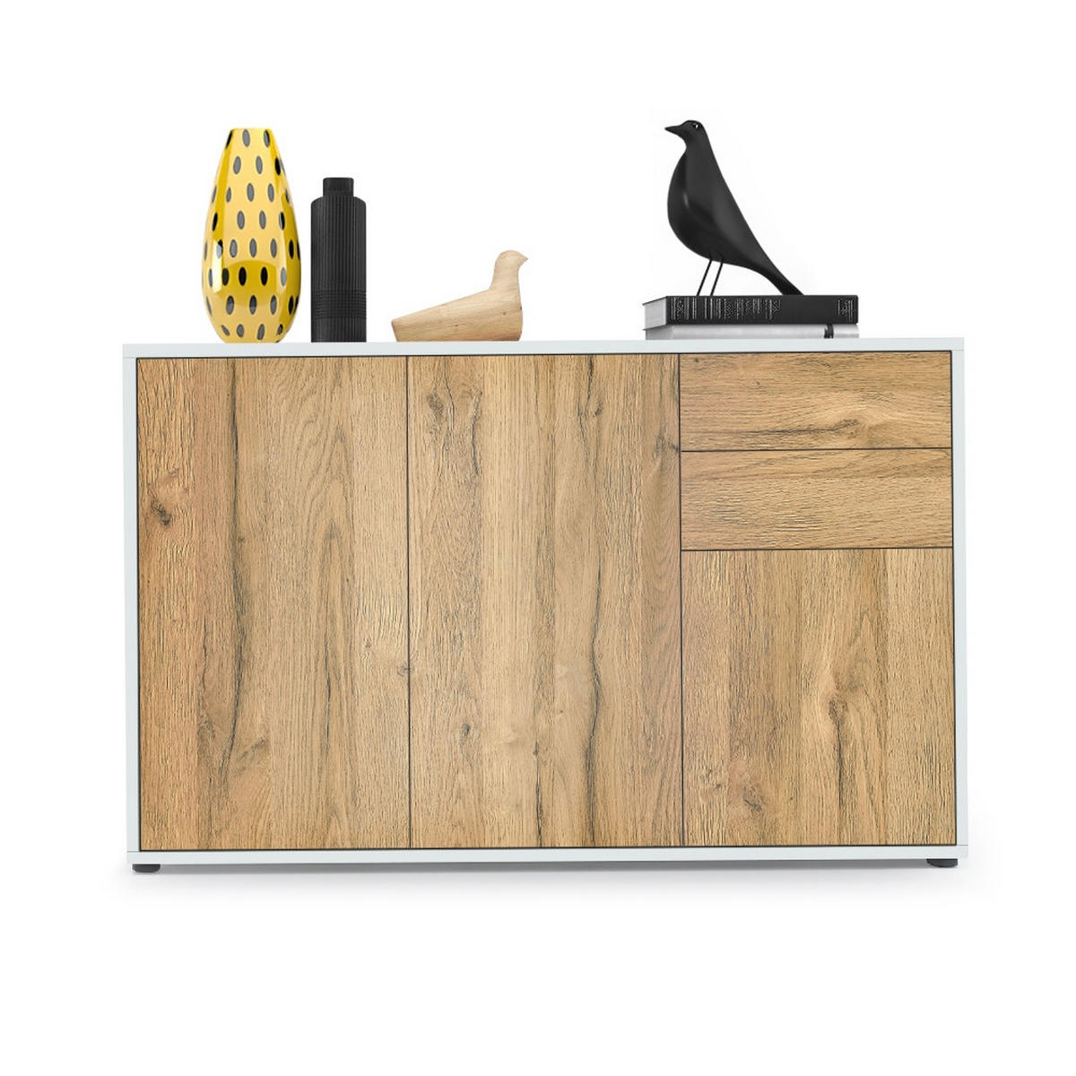 KOMMODE Ben Front in Eiche Nature - Eichefarben, Holzwerkstoff (117/74/36cm) - Vladon