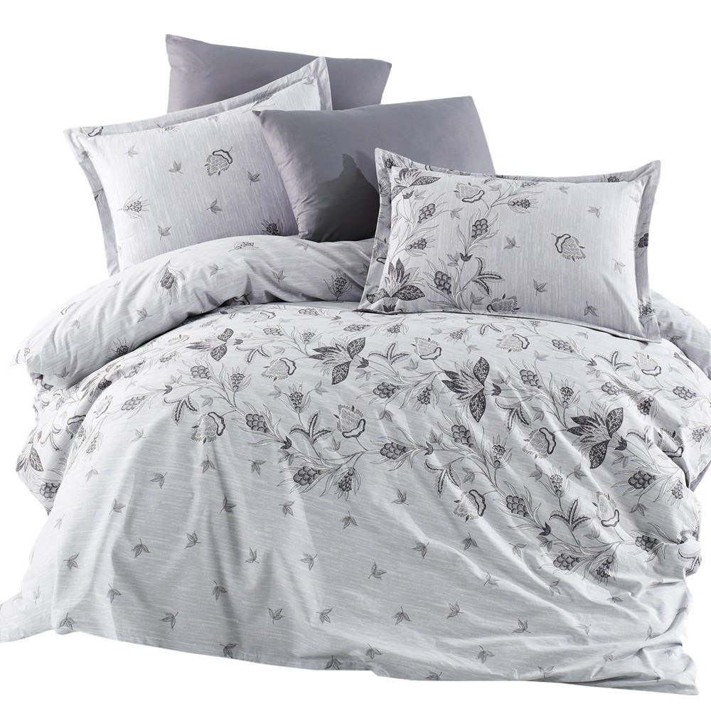 BETTWÄSCHE 6-teilig 220/240 cm SPRING - Grau, Textil (220/240cm) - ROLFNERS