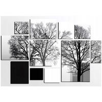 FOTOTAPETE Abstrakt Geometrisch Grau 200x140 cm - Multicolor, Papier (200/140cm) - Wallarena