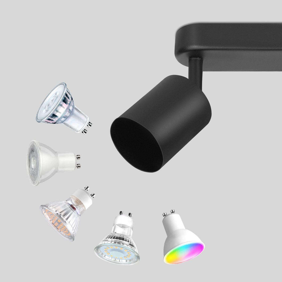 STRAHLER Freiheit 58/7/14 cm - Schwarz, Metall (58/7/14cm) - Nettlife