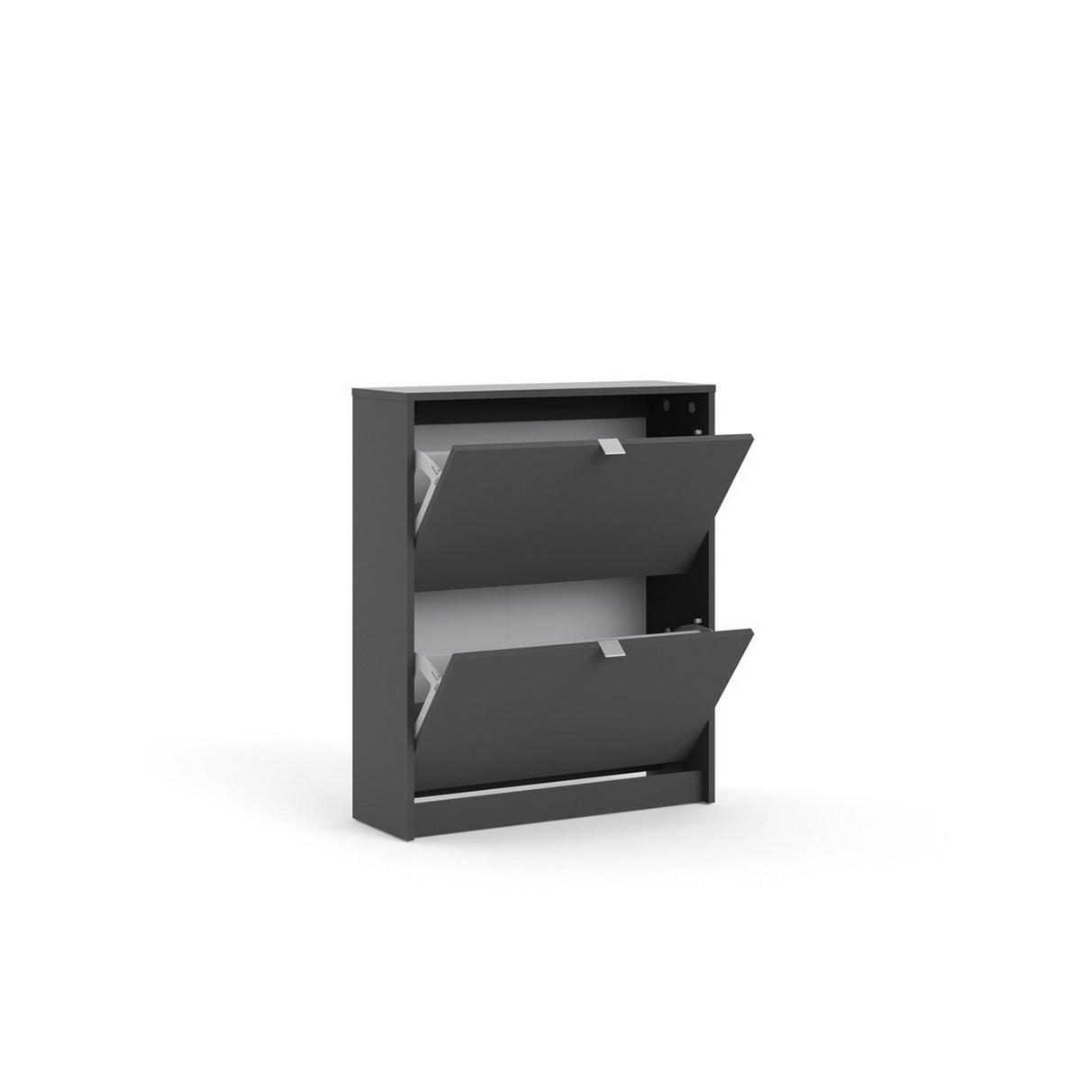 SCHUHSCHRANK, Shane, Grau, Spanplatte foliert, 71 x 25 x 86 cm - Grau, Holzwerkstoff (71/86/25cm) - ebuy24