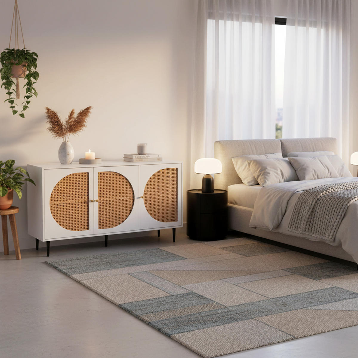 SIDEBOARD Weiß 129,8/40/76 cm - Weiß, Holzwerkstoff/Metall (40/76/129.8cm) - Urban Meuble