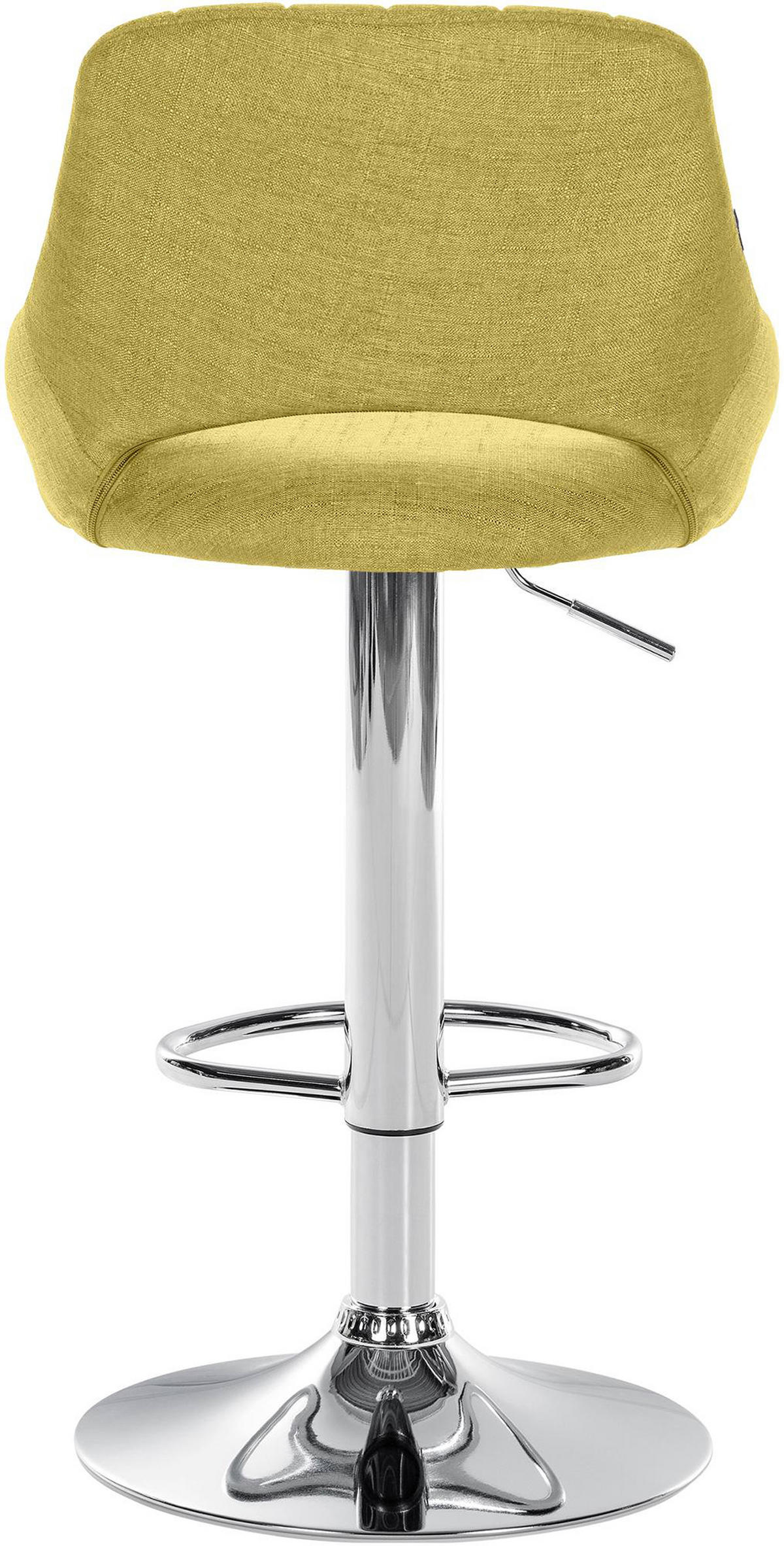 BARHOCKER 2er Set Milos Stoff C grün - Chromfarben/Grün, Textil/Metall (47/106/48cm) - TPFLiving