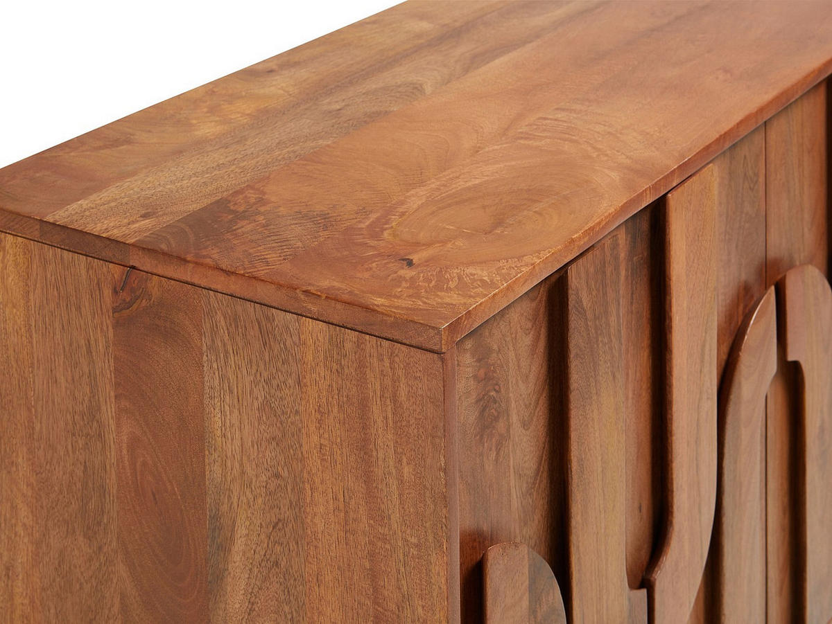 SIDEBOARD - 160 cm x 45 cm - holz - naturfarben dunkel Mizoram - Naturfarben, Holz (160/75/45cm) - Vente-Unique