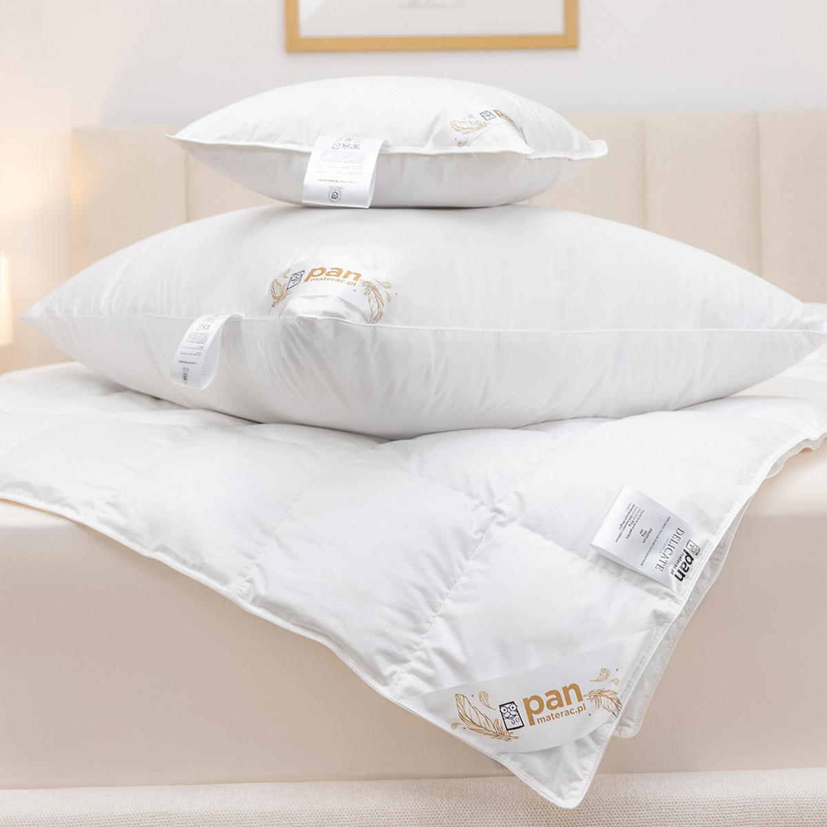 DAUNENKISSEN Delicate - Weiß, Textil (50/70cm) - Mr Mattress