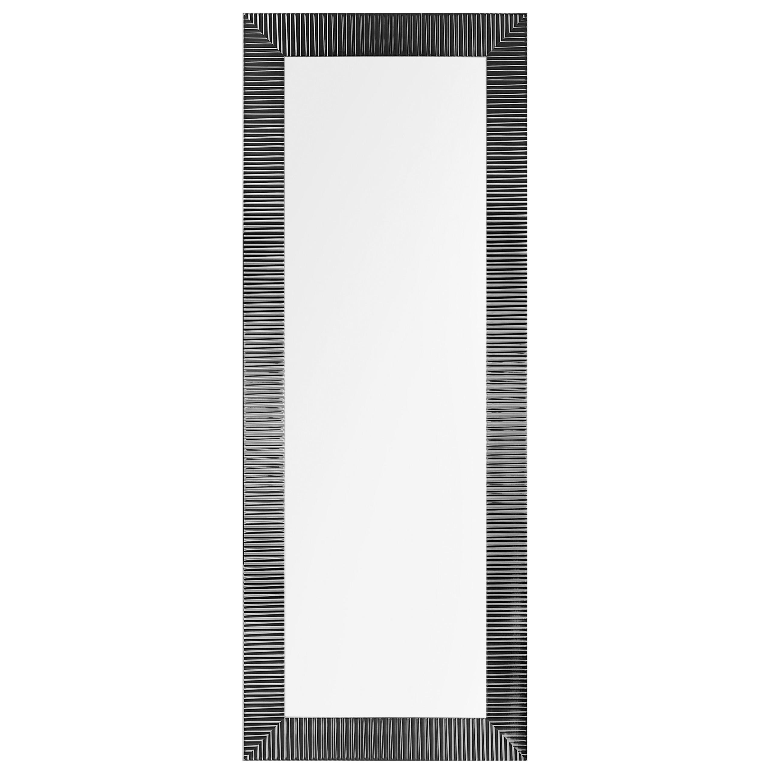 WANDSPIEGEL schwarz rechteckig 50/130 cm Draveil - Schwarz, Kunststoff (50/130/2cm) - Beliani