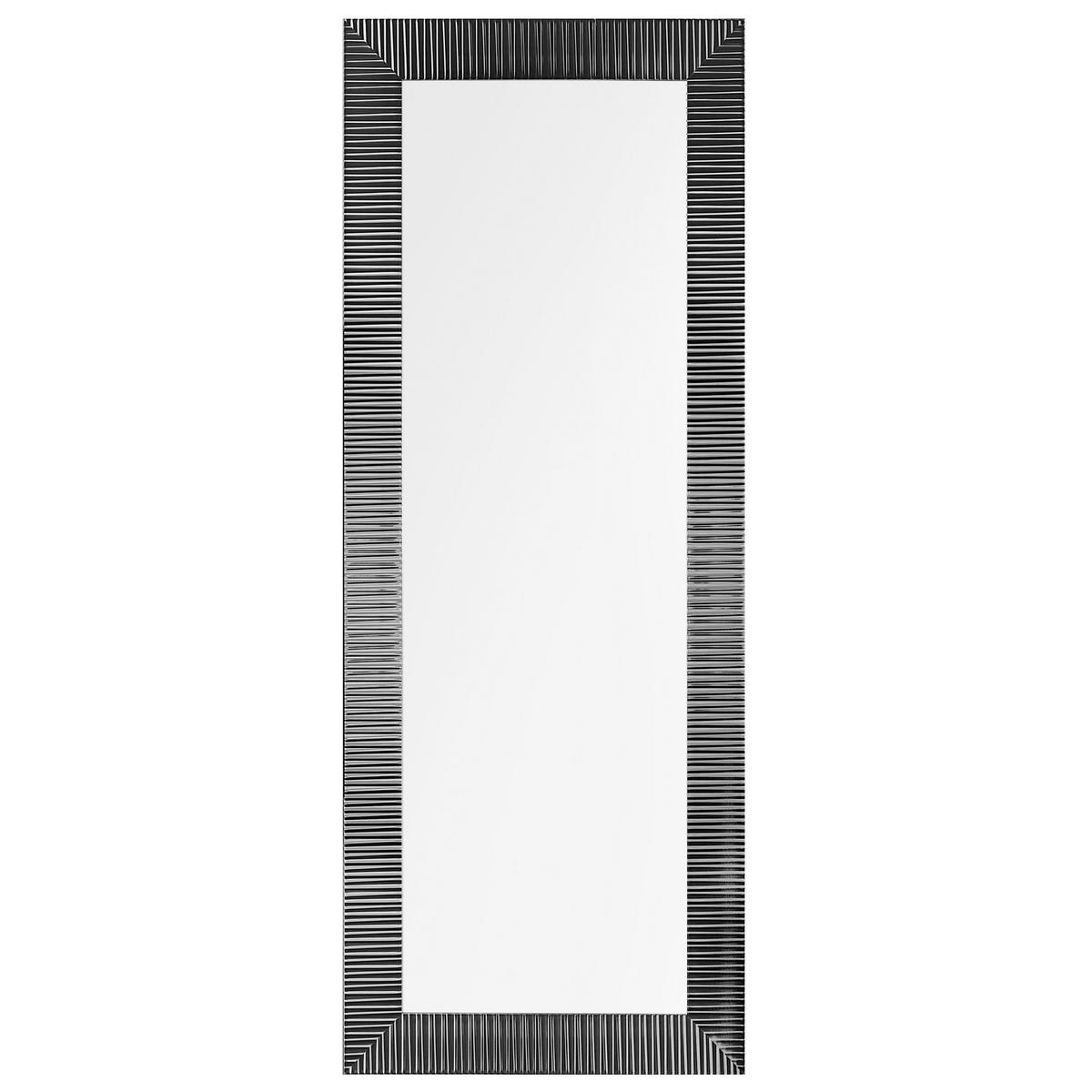 WANDSPIEGEL schwarz rechteckig 50/130 cm Draveil - Schwarz, Kunststoff (50/130/2cm) - Beliani