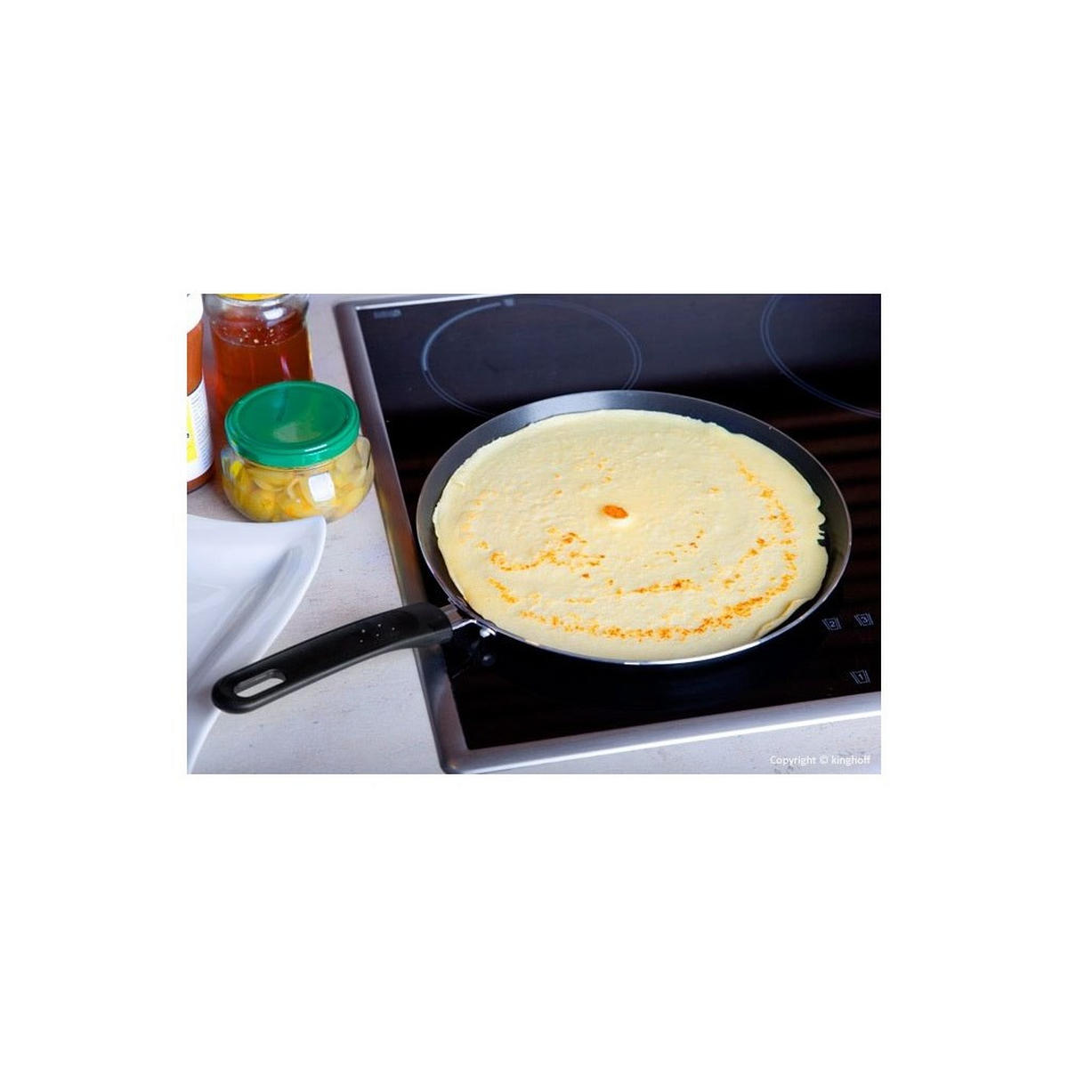 CRÊPEPFANNE Schwarz 28/28/1.8 cm KH1128 - Schwarz, Metall (28cm) - Kinghoff 