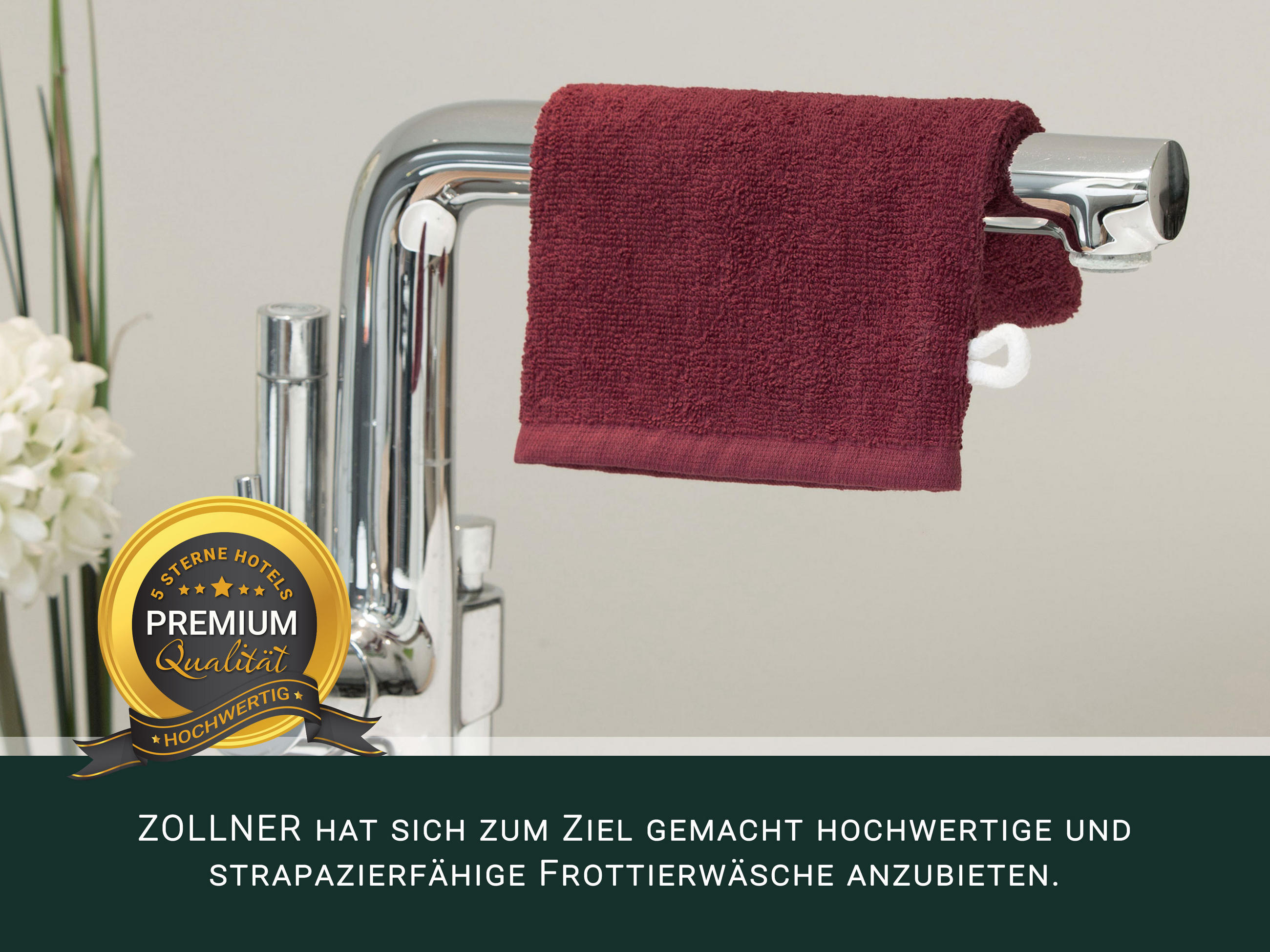 WASCHHANDSCHUH, 10er-Set, 16x21 cm, 100% Baumwolle, Rot - Bordeaux, Textil (16/21cm) - Zollner