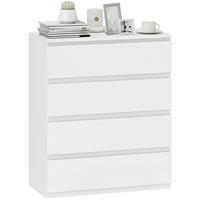 KOMMODE Weiß 80/39/95 cm - Weiß, Holzwerkstoff (80/95/39cm) - PANGIVO