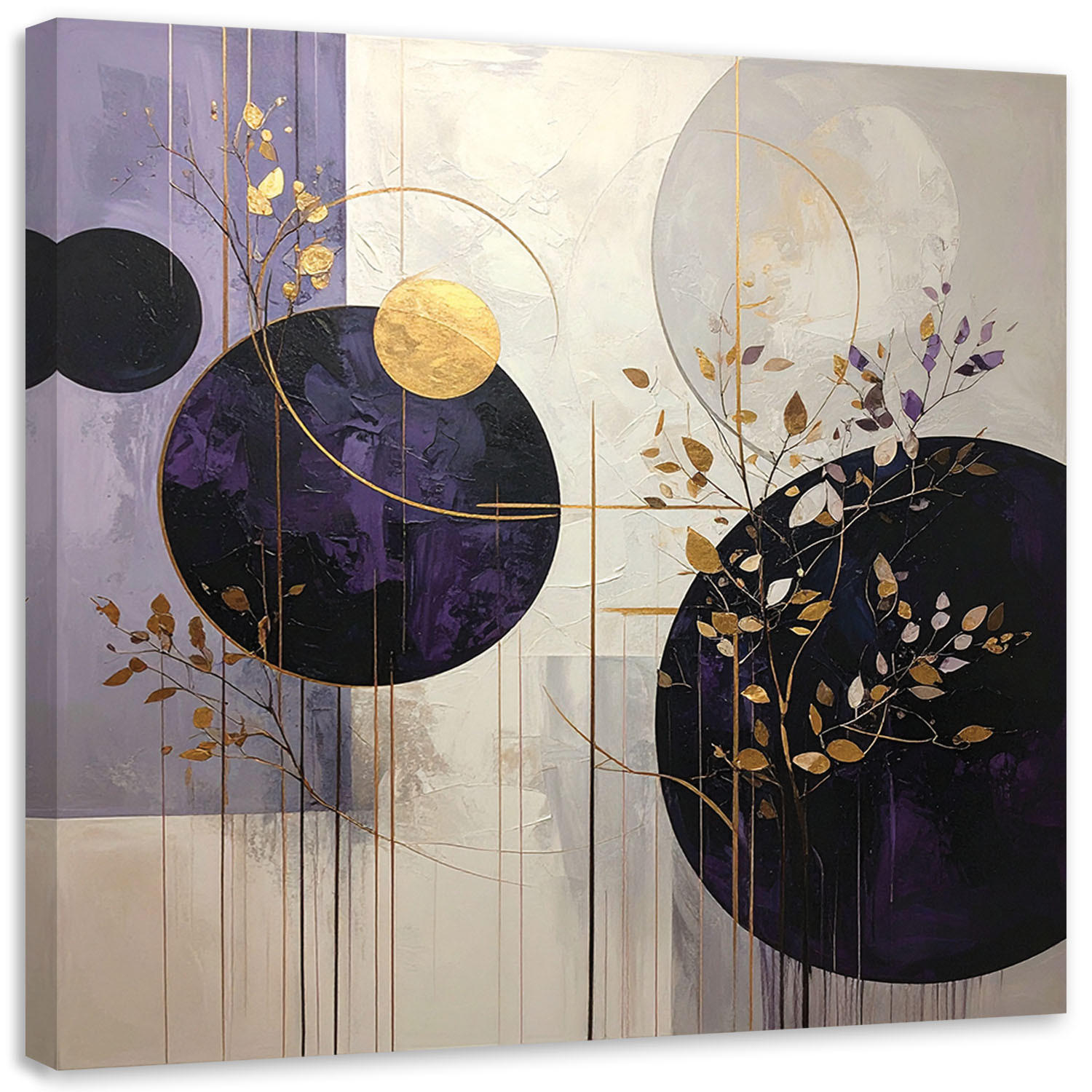 Feeby Leinwandbild, Lila 60x60 cm