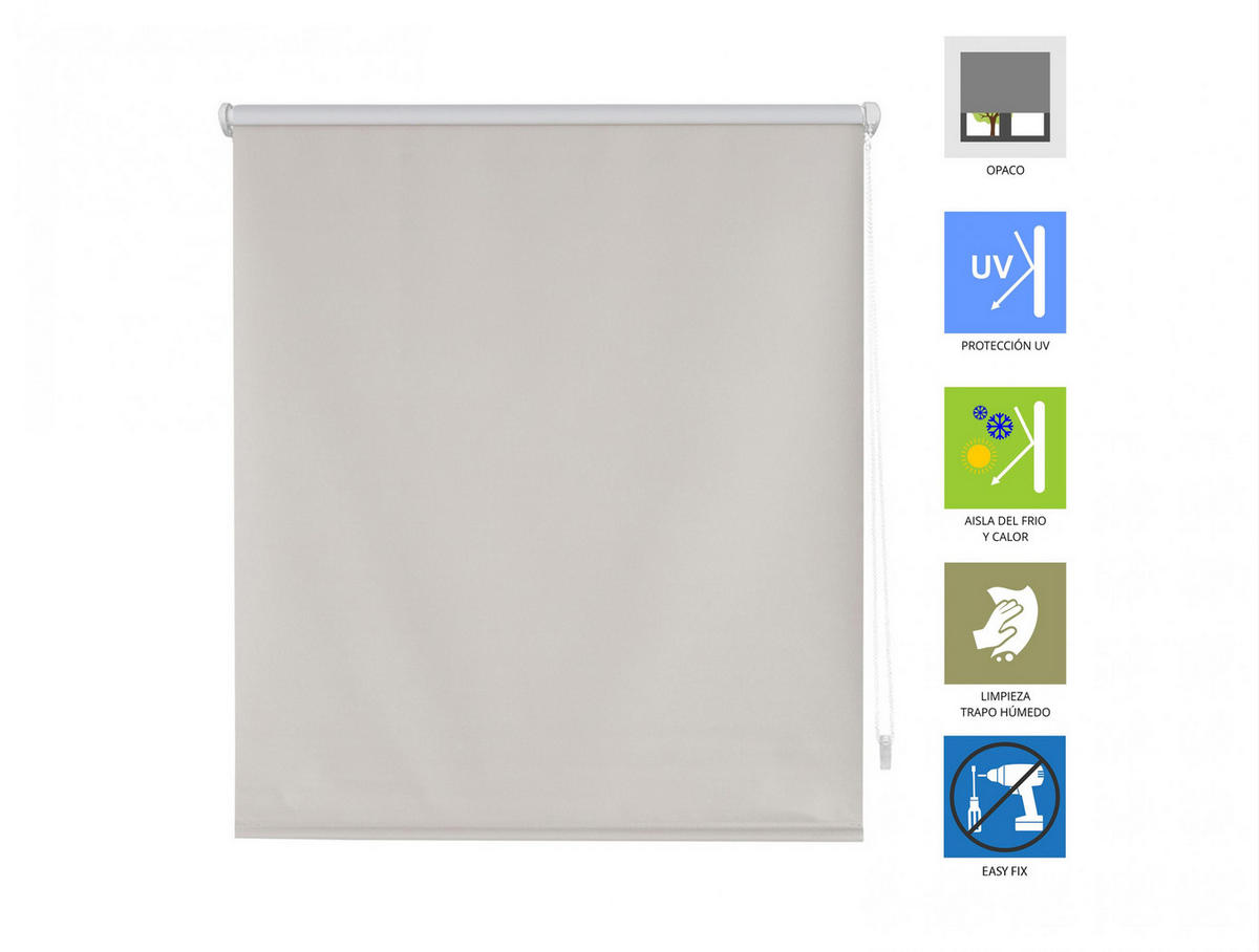 ROLLO Easyfix Polyester Opaque GRAU 67x180 - Grün, Textil (67/180/1cm) - Purline