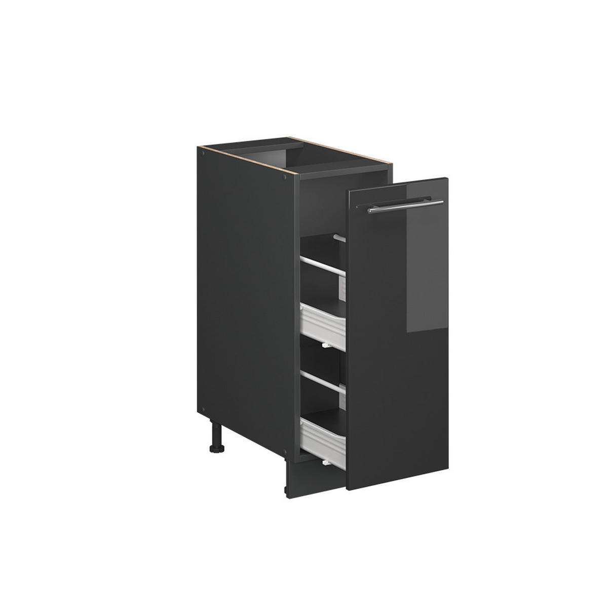 Schwarz Hochglanz/Anthrazit, Holzwerkstoff (30/82/60cm) - Vicco