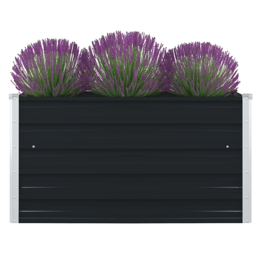 HOCHBEET 100/100/45 Cm Verzinkter Stahl Anthrazit - Anthrazit, Metall (100/45/100cm) - vidaXL