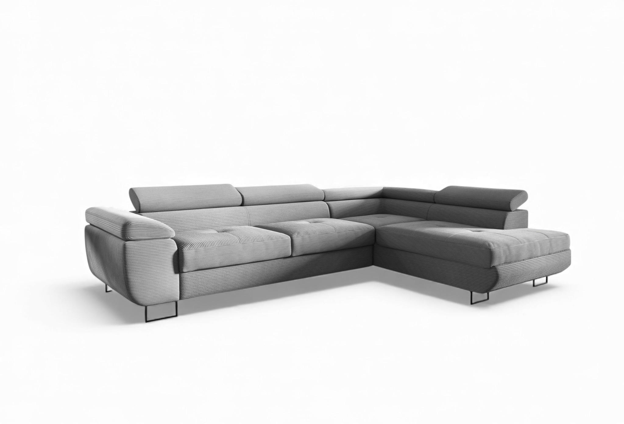 ECKSOFA Declan Mit Schlaffunktion - Hellgrau, Holzwerkstoff/Textil (277/203cm) - Fun Möbel