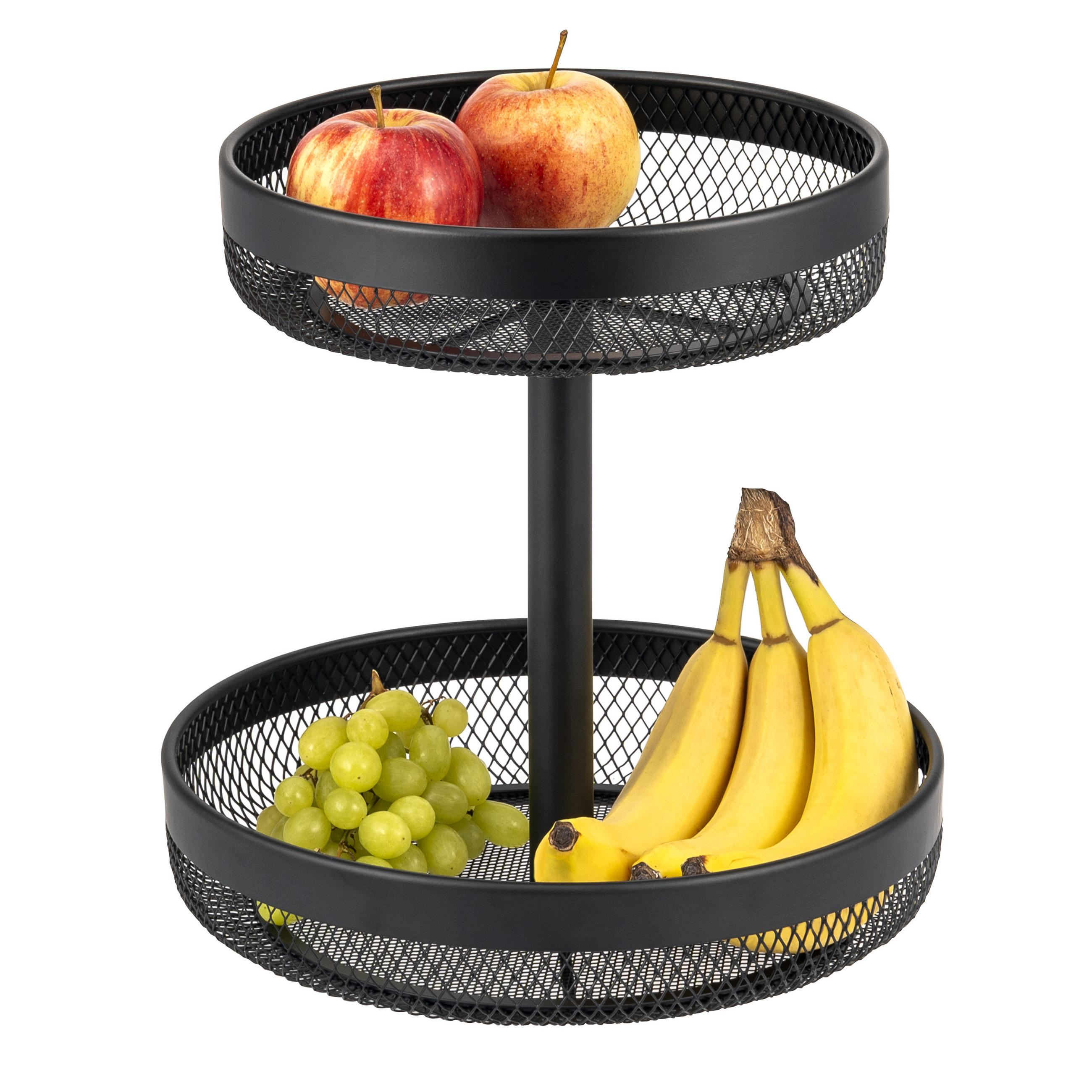 OBSTKORB, schwarz, Metall - Schwarz, Metall (31.5cm) - eluno
