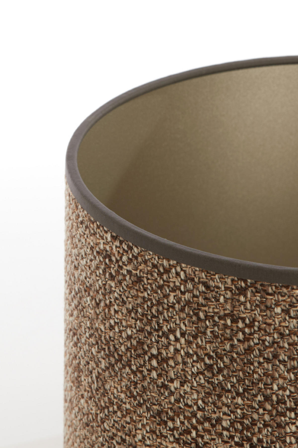 LAMPENSCHIRM Saverna Braun Ø25/18 cm - Braun, Textil (25/25/18cm) - Light & Living