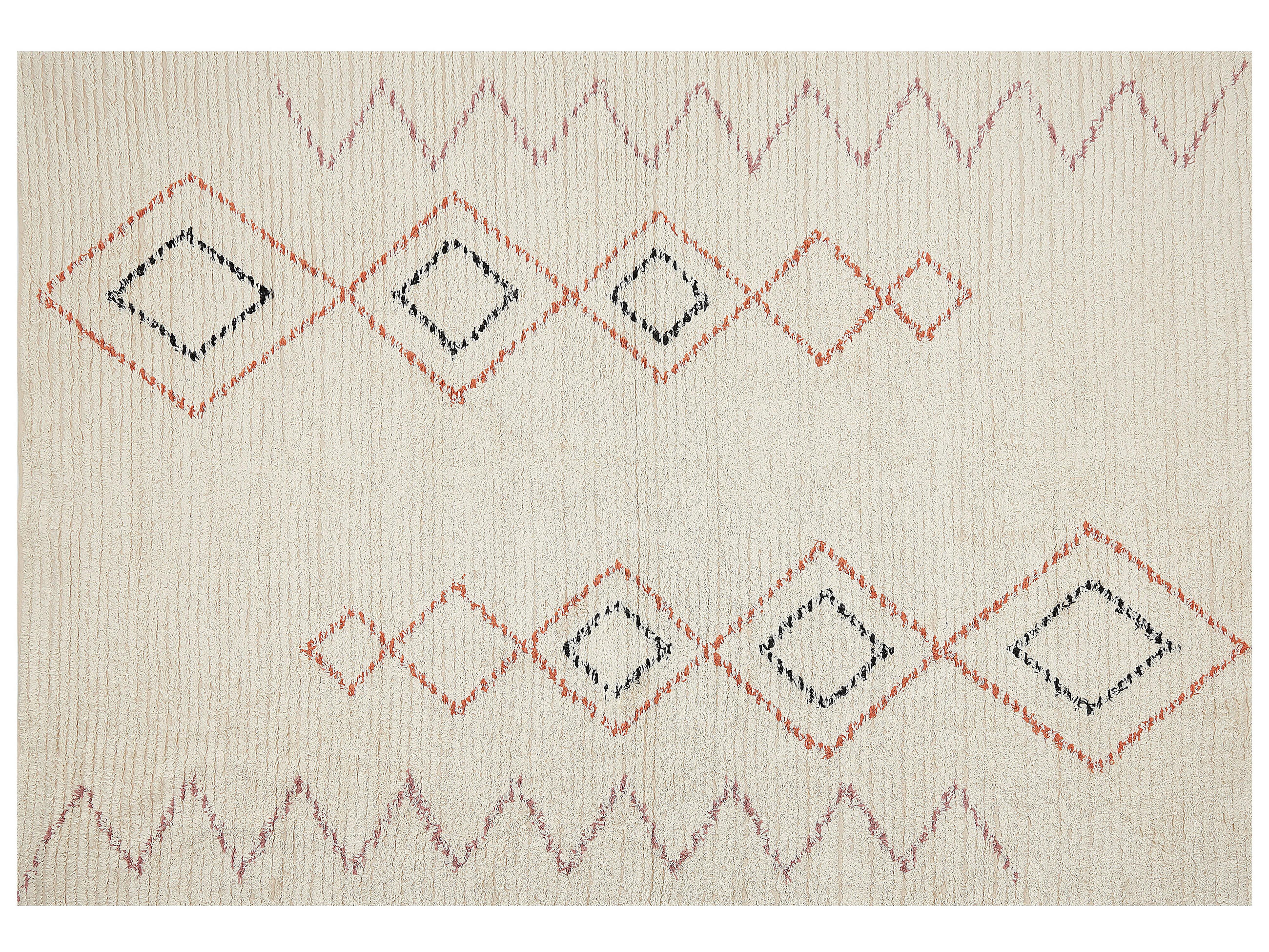 KURZFLOR-TEPPICH Guwahati 230/160 cm - Beige, Textil (160/230cm) - Beliani