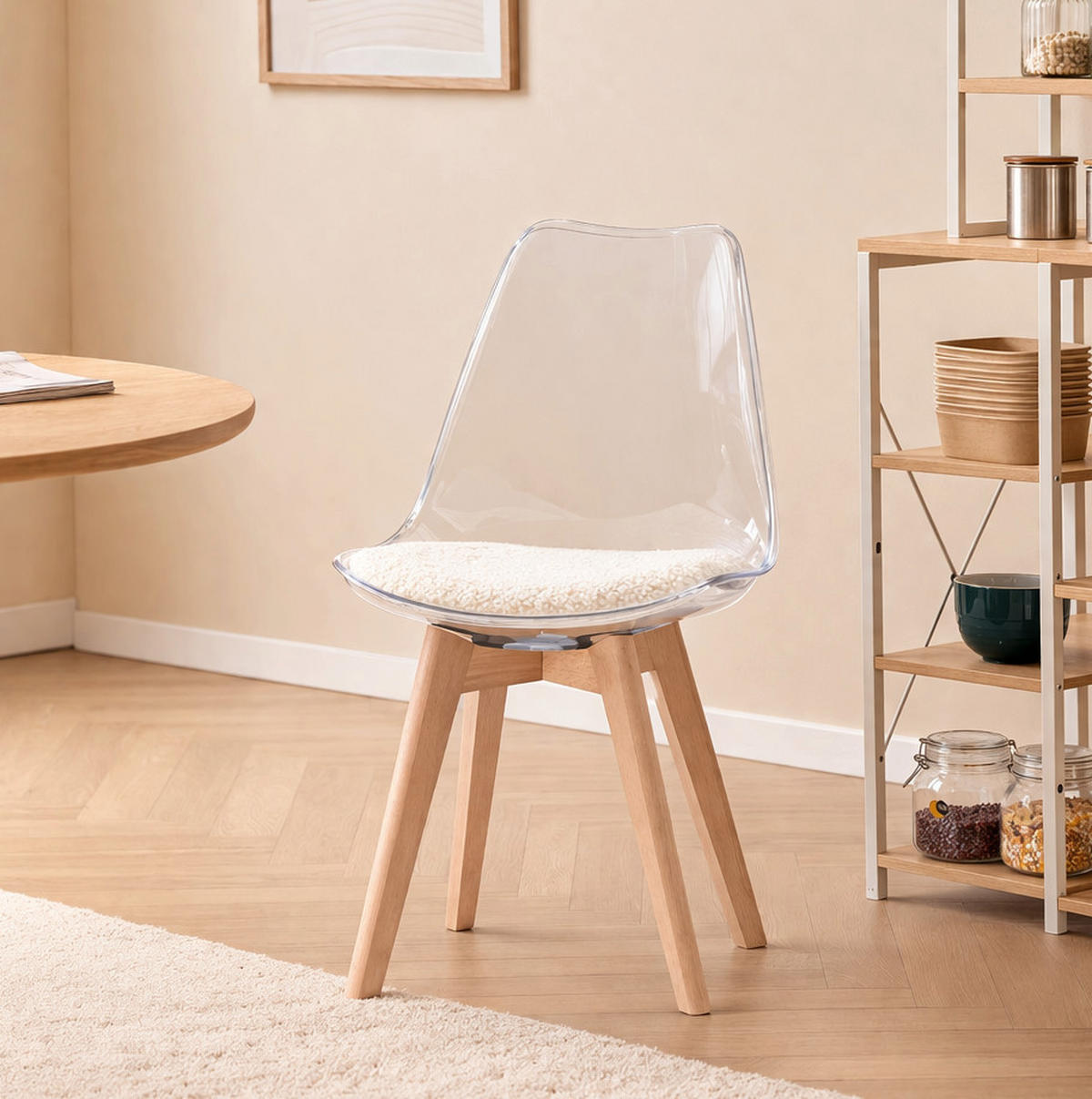 STUHL 4er-Set ABS Weiß - Weiß, Kunststoff (49/84/57cm) - Nordlys