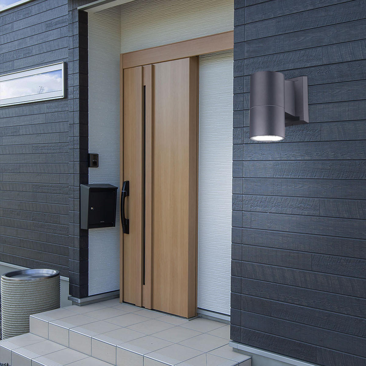 WANDLAMPE Aluminium Anthrazit Außenleuchte - Anthrazit, Glas (6/11/11.5cm)