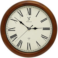 WANDUHR Holz Designer WILDBERG (FUNK) Loft Wand Uhr, beige - Braun, Glas/Holz (35/35/2.2cm) - Holzwerk