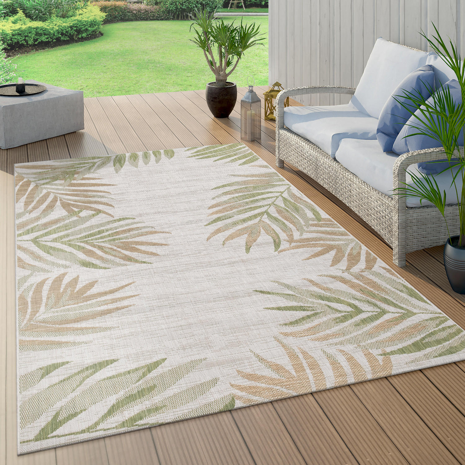 OUTDOORTEPPICH 80/150 cm Kuba 127 - Grün, Textil (80/150cm) - Paco Home