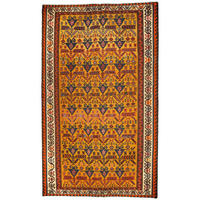 KELIM-TEPPICH handgewebt Ardebil Gelb 306/184 cm Schurwolle - Gelb, Textil (184/306cm) - Looma