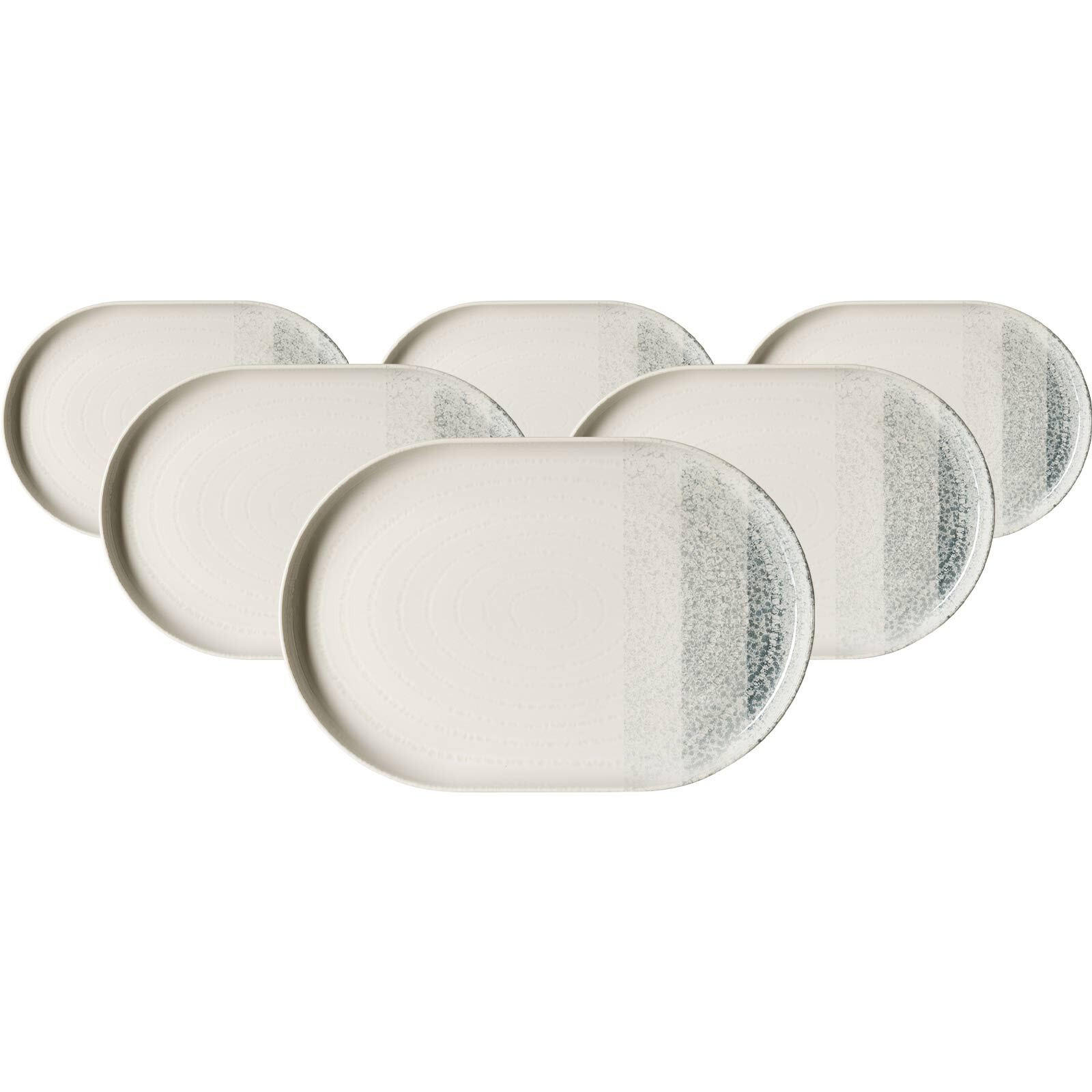 SERVIERPLATTEN Trio Grau 30 x 20 cm 6er Set - Grau, Keramik (20/2/30cm) - Ritzenhoff Breker