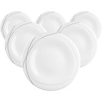 SPEISETELLER Trio Highline weiß-grau ø 28,3 cm 6er Set - Weiß/Grau, Keramik (28.3cm) - Seltmann Weiden