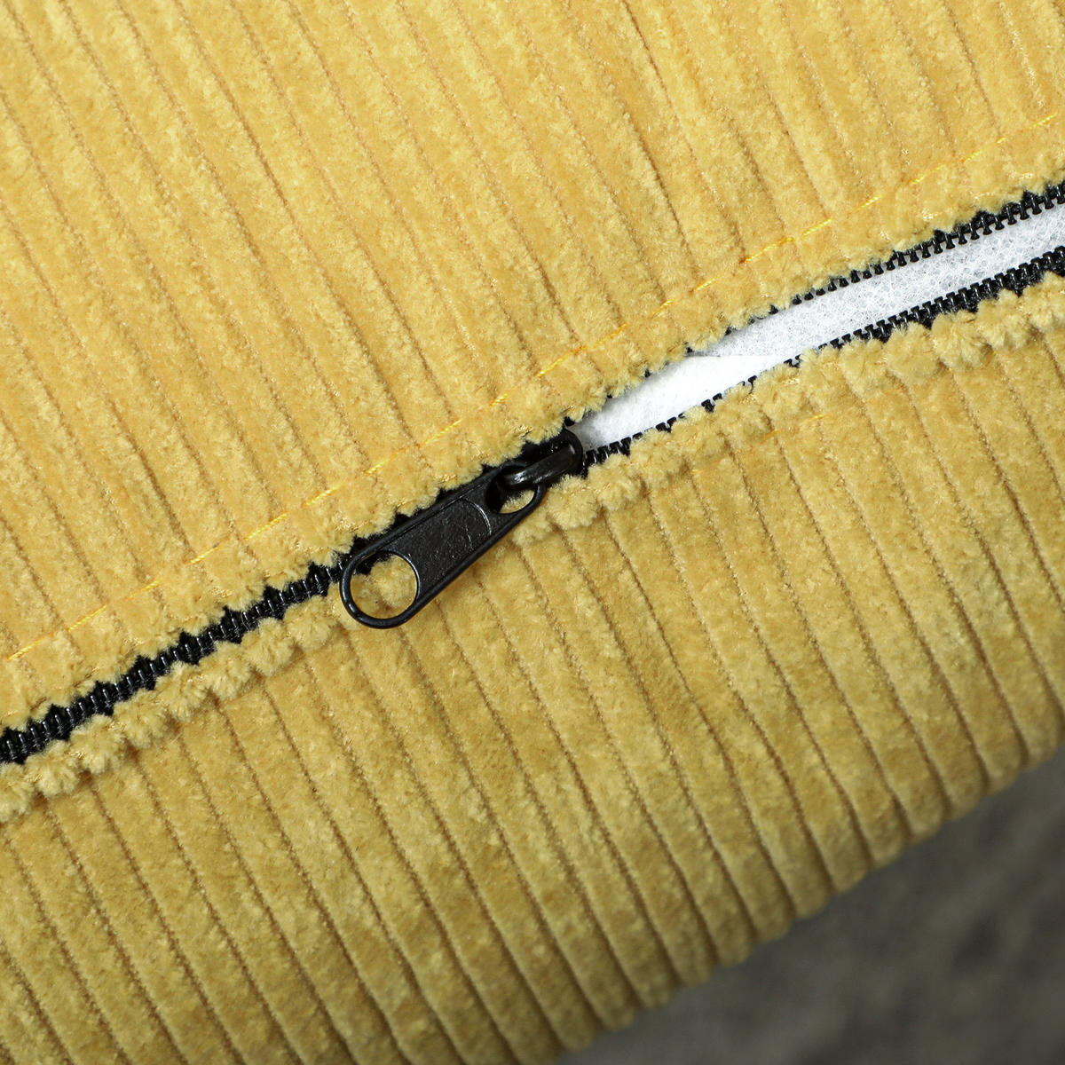 ARMLEHNSTUHL DE-06557 gepolstert, mit Lendenkissen, Kautschukholzbeine Gelb - Gelb, Holz/Textil (69/78/69.5cm) - ComfortXL