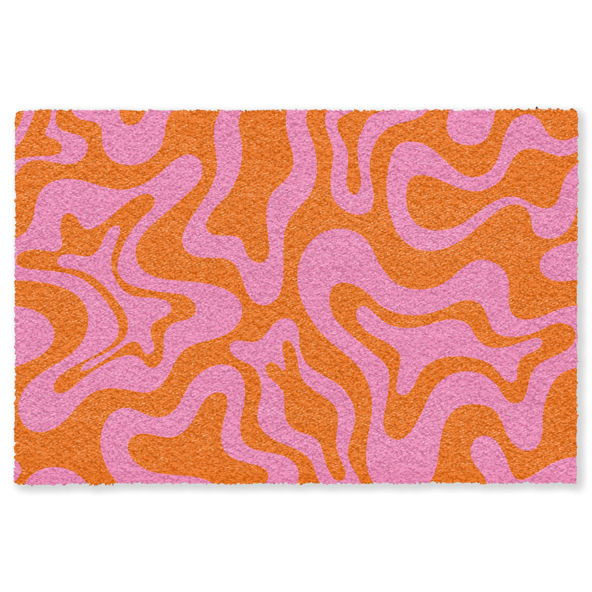 FUSSMATTE Muster - Rosa - Orange - Abstrakt - Modern Türmatte 180x120 cm - Pink, Kunststoff (180/120cm) - MuchoWow