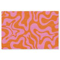 ROHOŽKA Vzor - Ružová - Oranžová - Abstraktné - Moderné 180x120 cm - pink, plast (180/120cm) - MuchoWow
