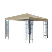 ALUOPTIK Pavillon 3x3m Anthrazit - Beige, Metall (300/256/300cm) - QUICK STAR