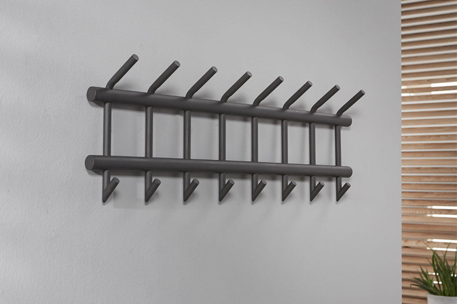 GARDEROBE FABIA Grau Metall - Grau, Metall (90/34/10cm) - KAWOLA