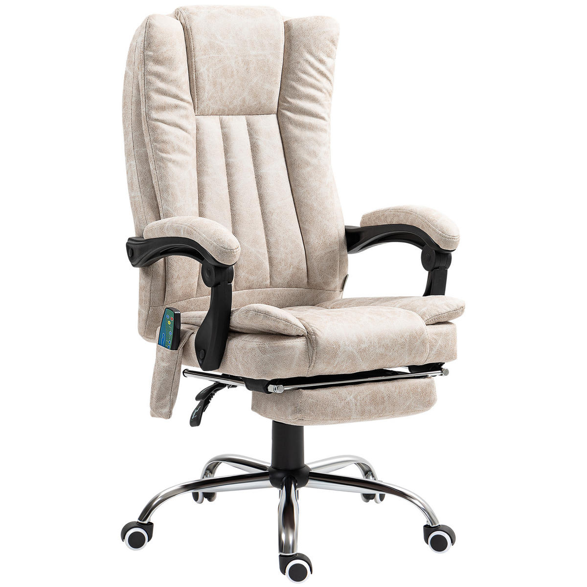 CHEFSESSEL DE-11807 Massage & Heizung Creme - Creme, Metall (70/120/62cm) - ComfortXL