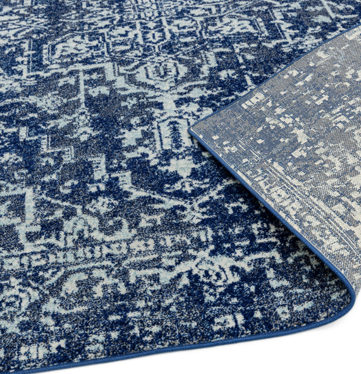 TEPPICH modern Flachgewebe Mosaik AVON Blau 120 x 170 cm - Blau, Textil (120/170cm) - Novatrend