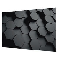 FOTOTAPETE 312x219 cm - 3D-Sechsecke - Schwarz, Textil (312/219cm) - Wallfluent