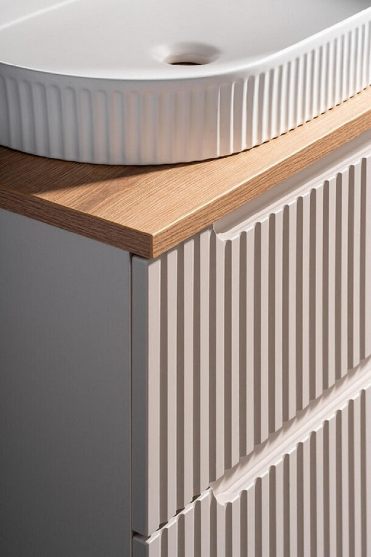 WASCHBECKENUNTERSCHRANK Kaschmir B 80 cm x H 57 cm x T 39 cm - Kaschmir/Weiß, Holz (80/57/40cm)