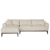 CHAISELONGUE Sofa 3-Sitzer links aus Stoff, beige - Beige, Textil (270/66/165cm) - Giga Meubel